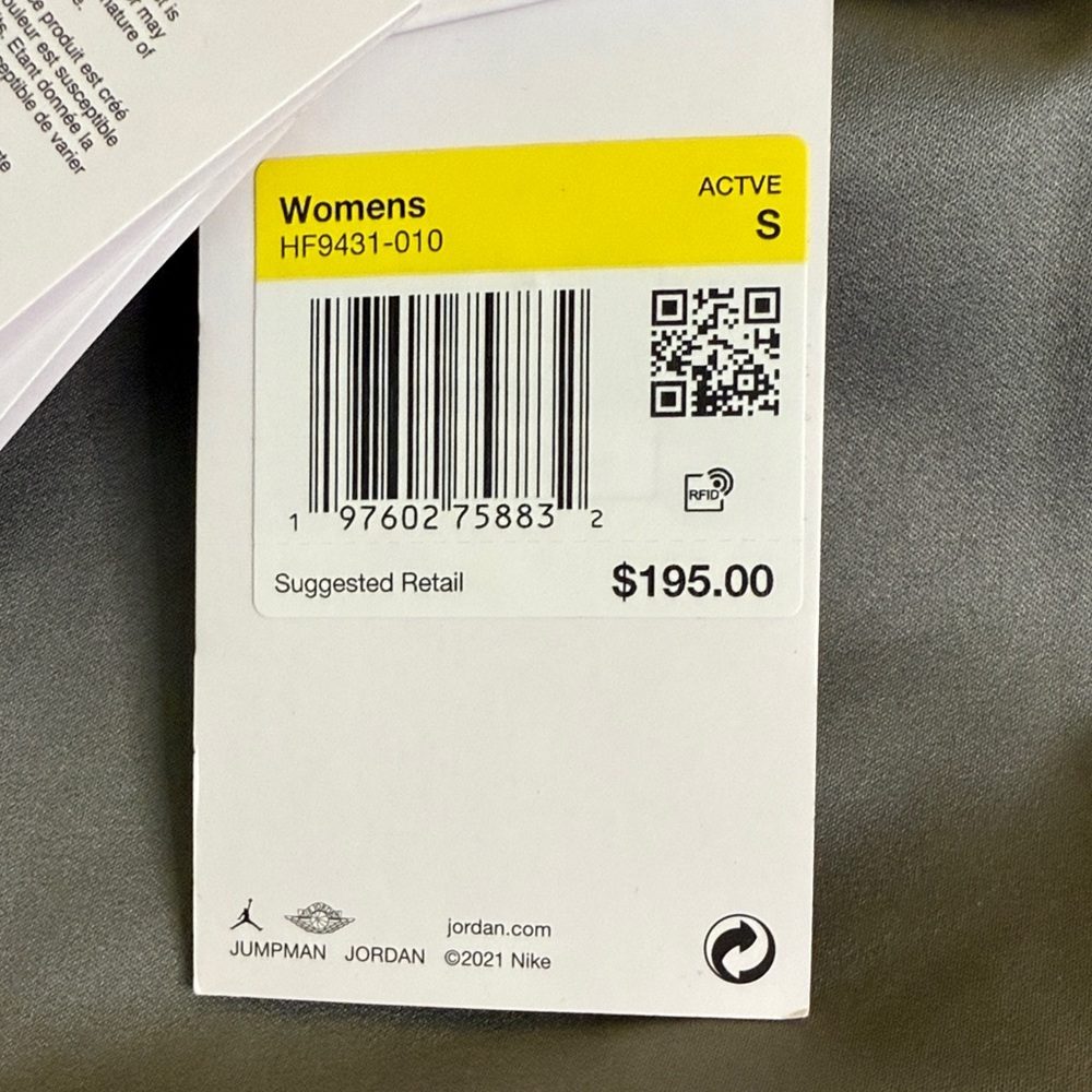 Nike Air Jordan Women's Moto Jacket black/Flat and pewter/gray colorway - Picture 14 of 16